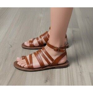 American Eagle Size 11 Gladiator Strappy Sandals Leather Brown Boho Casual